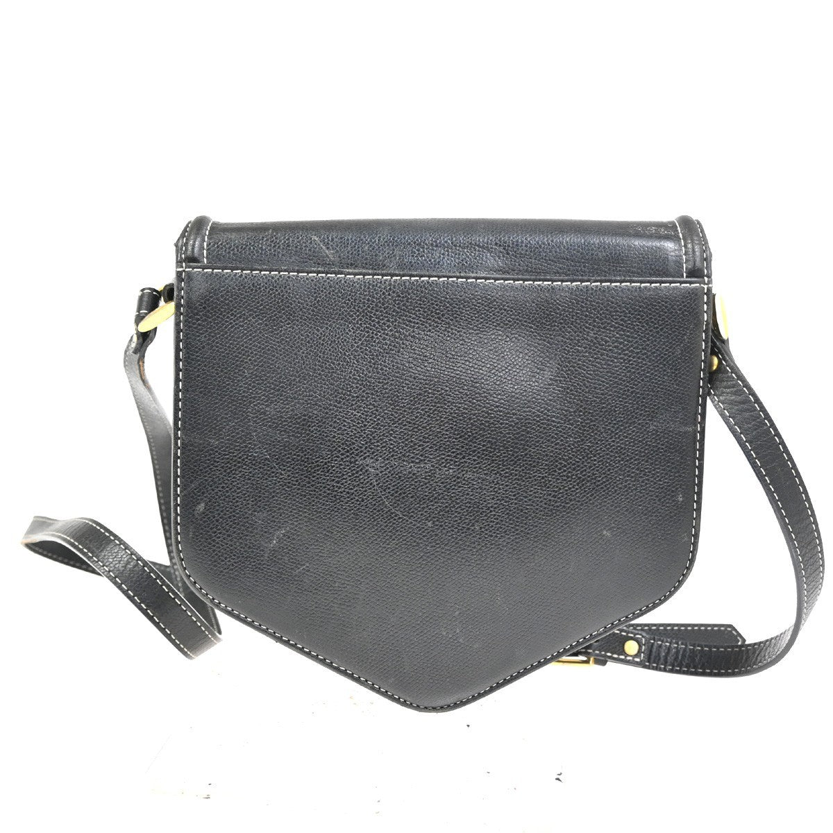 YVES SAINT LAURENT  Cassandra Shoulder Crossbody Bag Leather Black GHW 30TA582