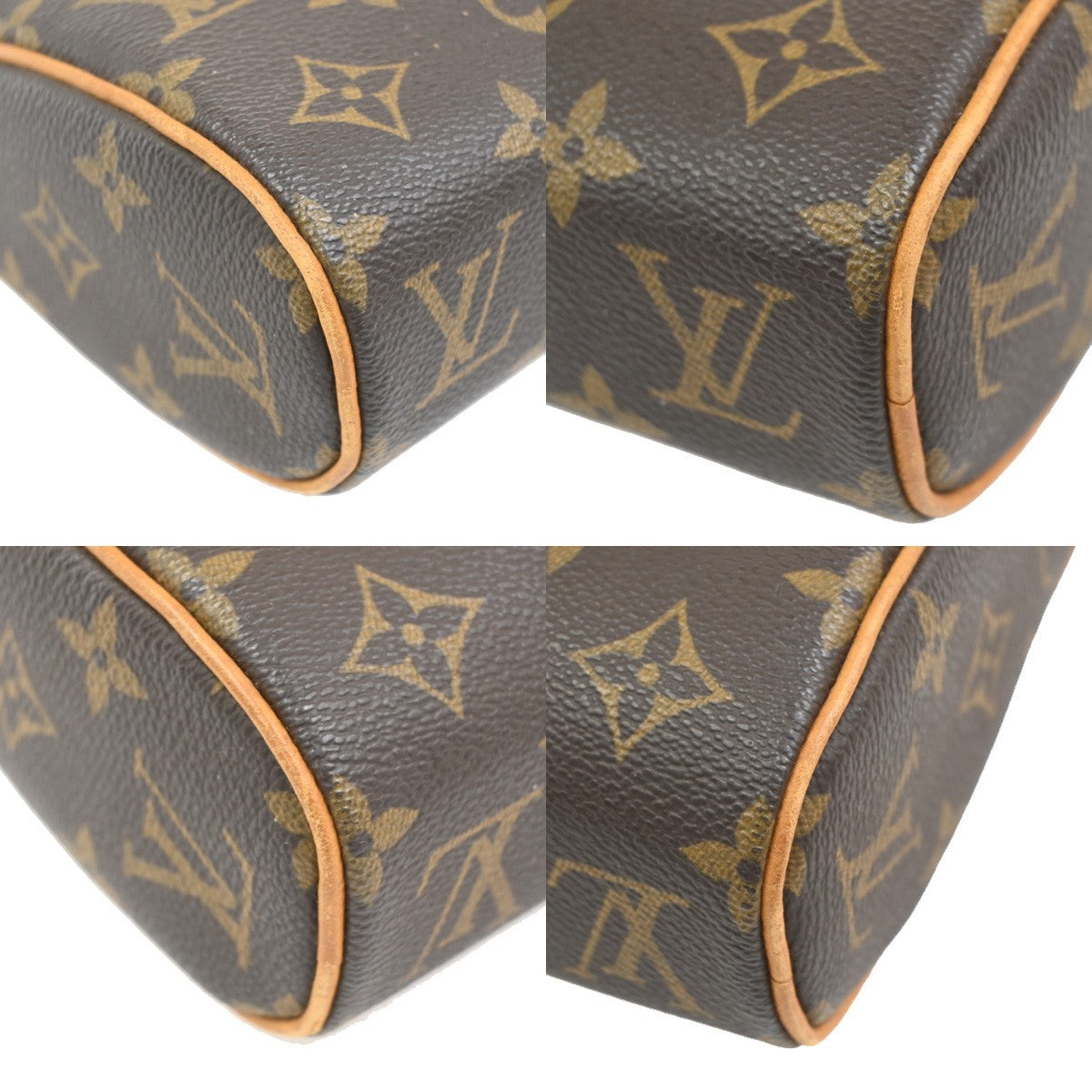 LOUIS VUITTON Sonatine Hand Bag Monogram Leather Brown France M51902 18YH936