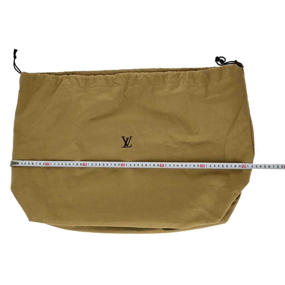 LOUIS VUITTON Logo 10 Set Dust Bag Drawstring Canvas Cotton Beige Brown 08EB498
