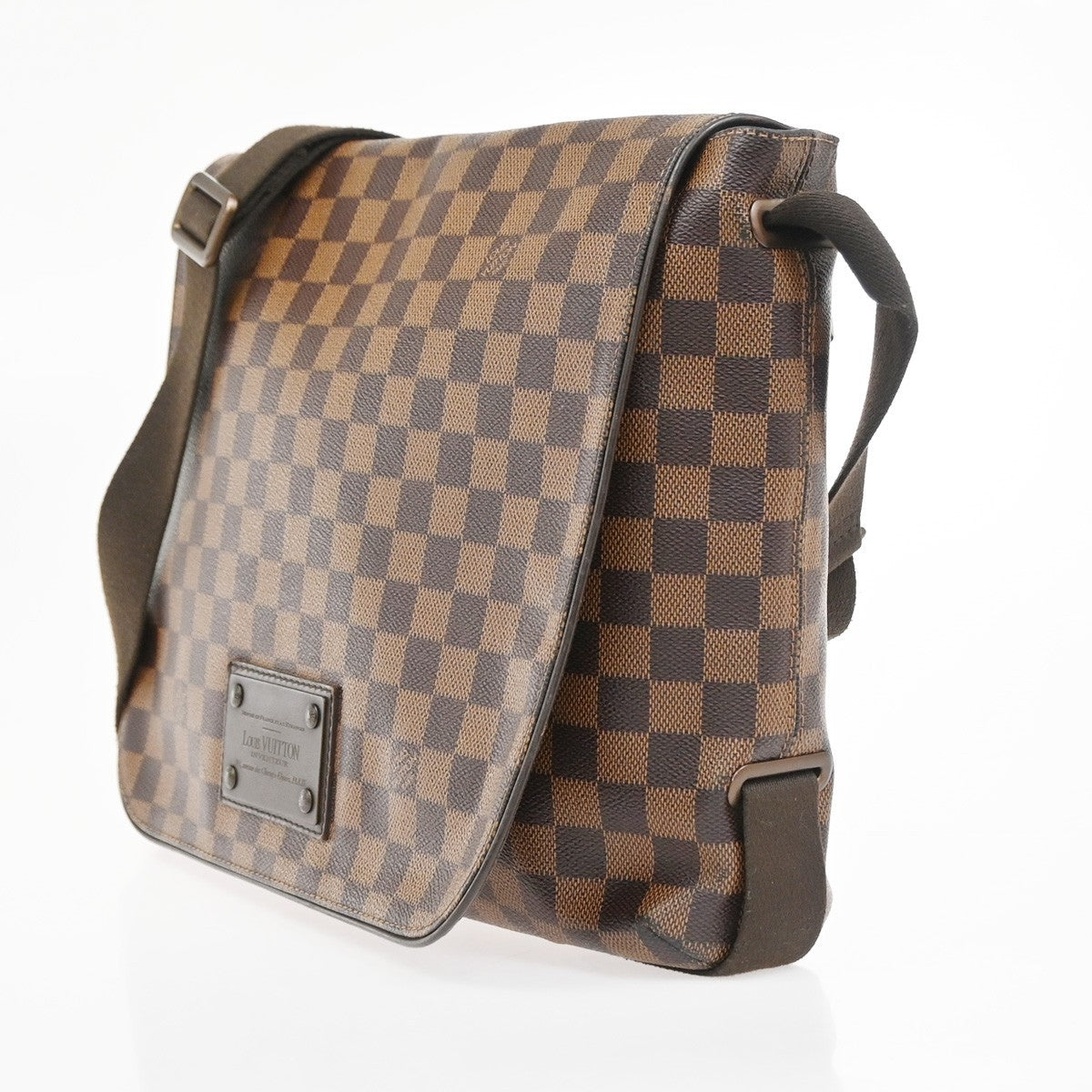 LOUIS VUITTON Brooklyn MM Shoulder Bag Damier Ebene Leather Brown N51211 93CA823