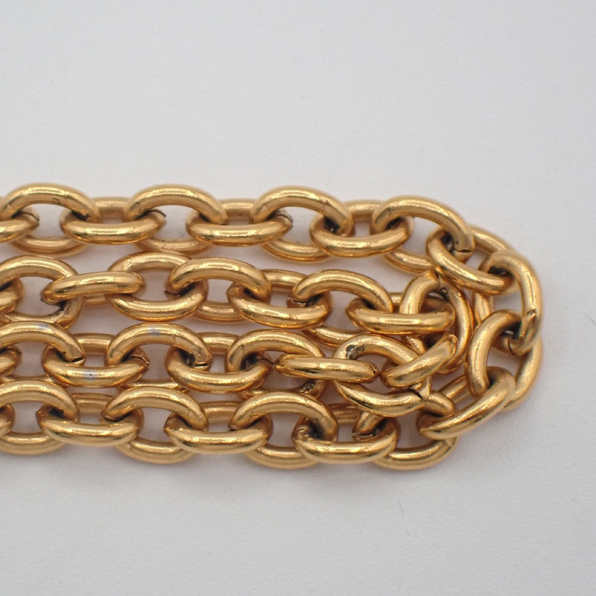 CHANEL CC Logo Chain Charm Pendant Necklace GHW Gold-Plated Vintage 99RL988