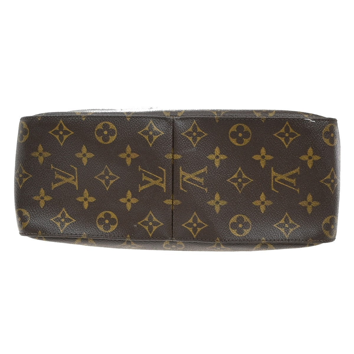 LOUIS VUITTON Logo Looping GM Shoulder Bag Monogram Leather Brown M51145 73KB422