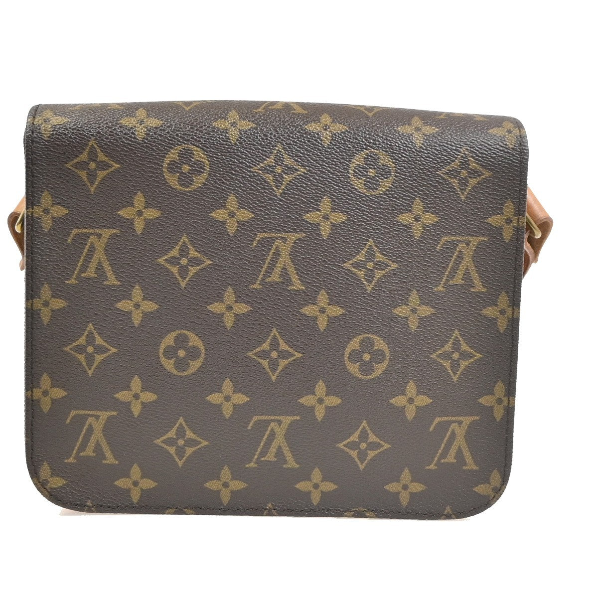 LOUIS VUITTON Cartouchiere MM Shoulder Bag Monogram Leather Brown M51253 89PA078