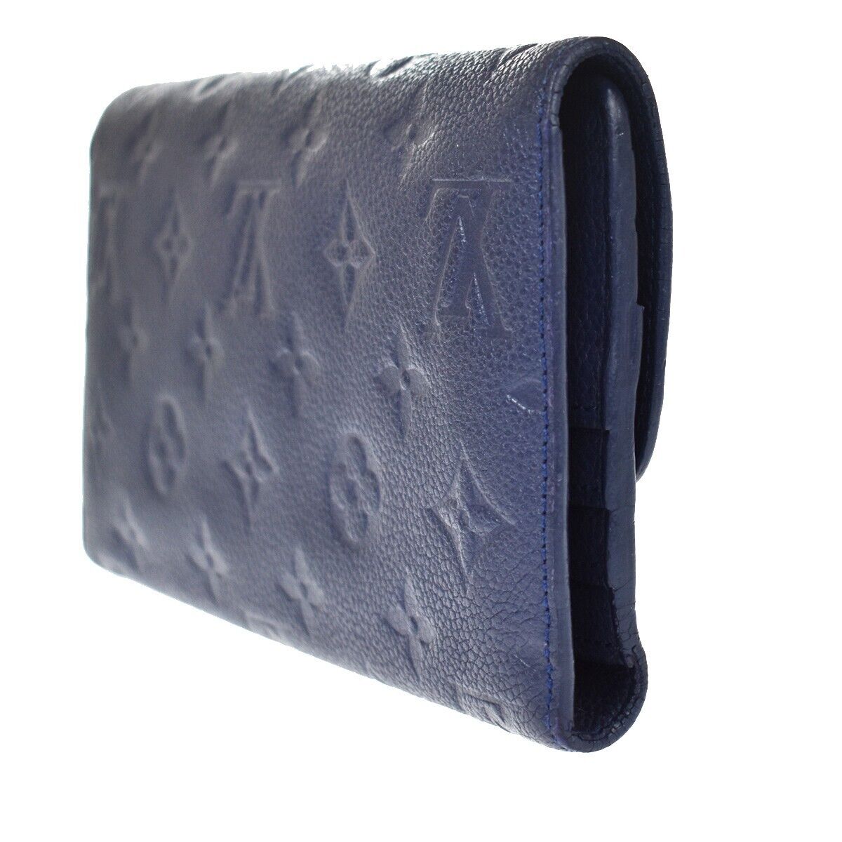 LOUIS VUITTON PorteFeuille Virtuose Wallet Empreinte Leather Blue M60586 36SH083