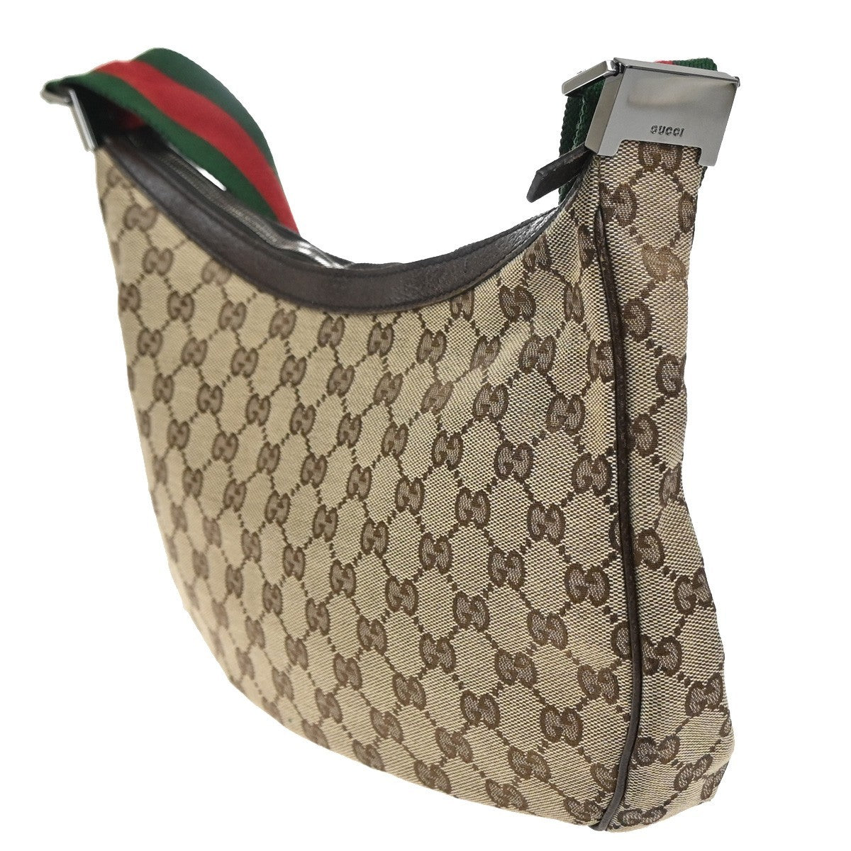 GUCCI Logo GG Pattern Sherry Line Shoulder Bag Canvas Leather BN Italy 72MA678