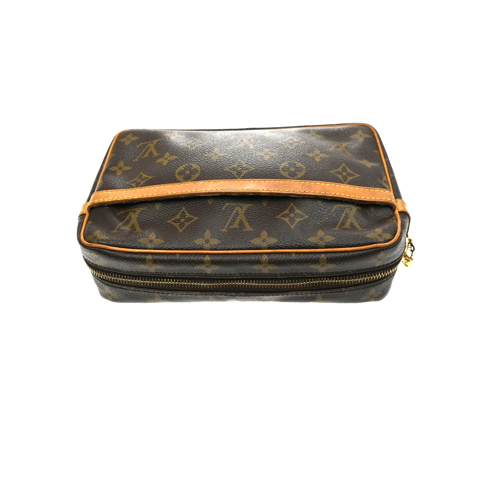 LOUIS VUITTON Compiegne 23 Clutch Hand Bag Monogram Leather Brown M51847 66KD143