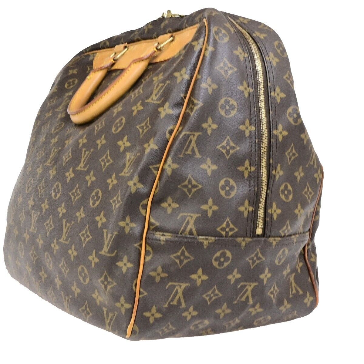 LOUIS VUITTON LV Logo Evasion Hand Bag Monogram Leather Brown M41443 34ED170