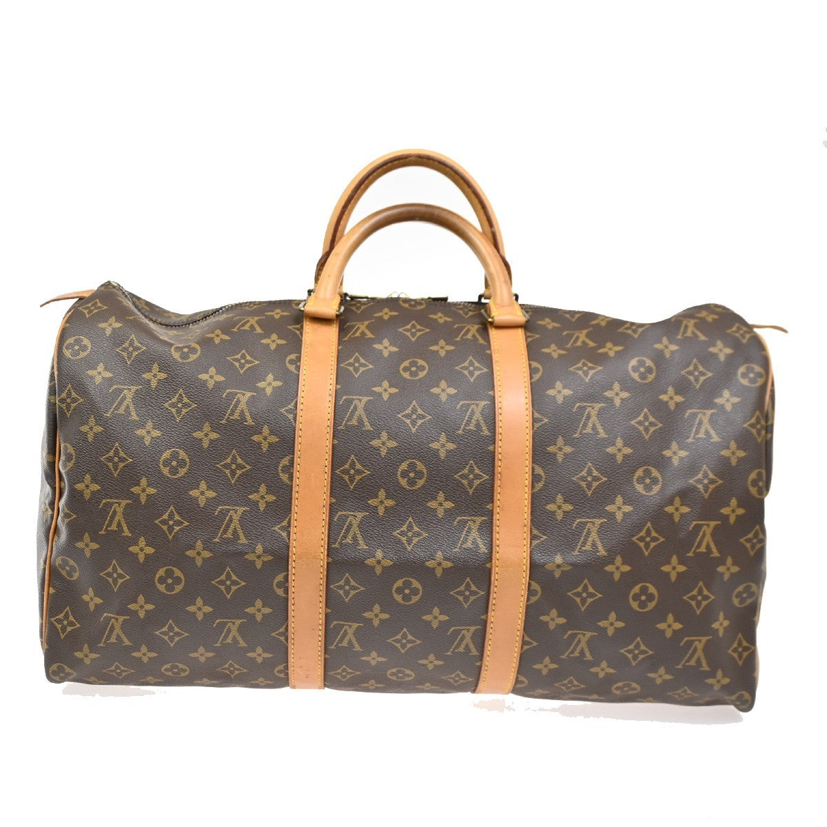 LOUIS VUITTON Keepall 50 Travel Hand Bag Monogram Leather Brown M41426 97DA258
