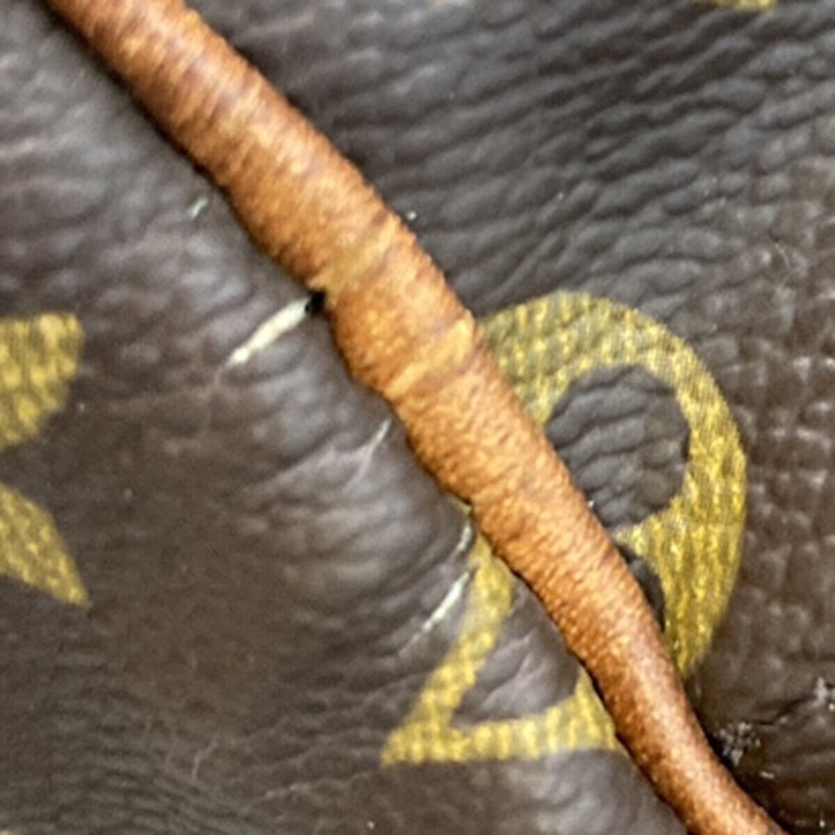 LOUIS VUITTON LV Logo Evasion Hand Bag Monogram Leather Brown M41443 34ED170