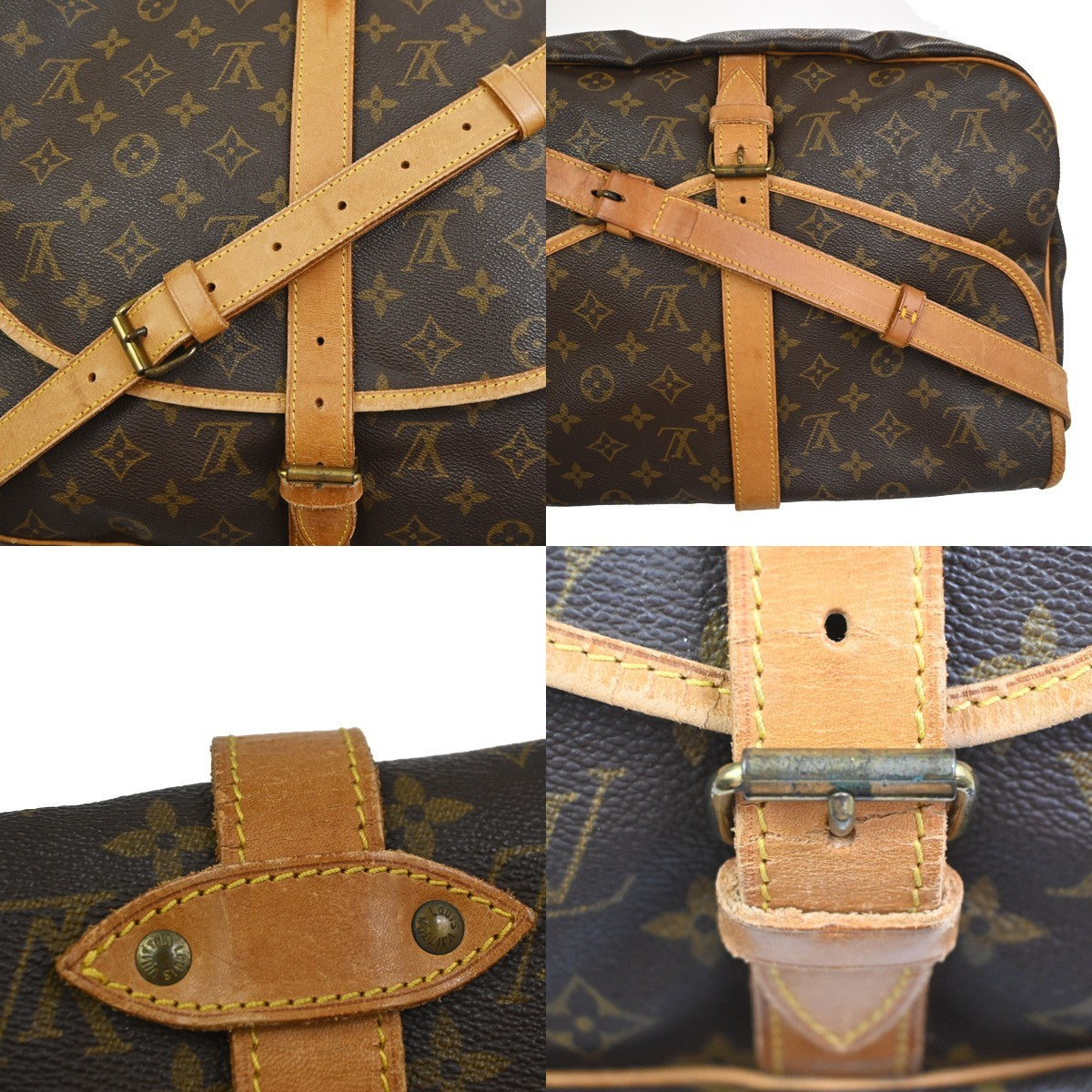 LOUIS VUITTON Saumur 35 Shoulder Bag Monogram Leather BN France M42254 73KC829