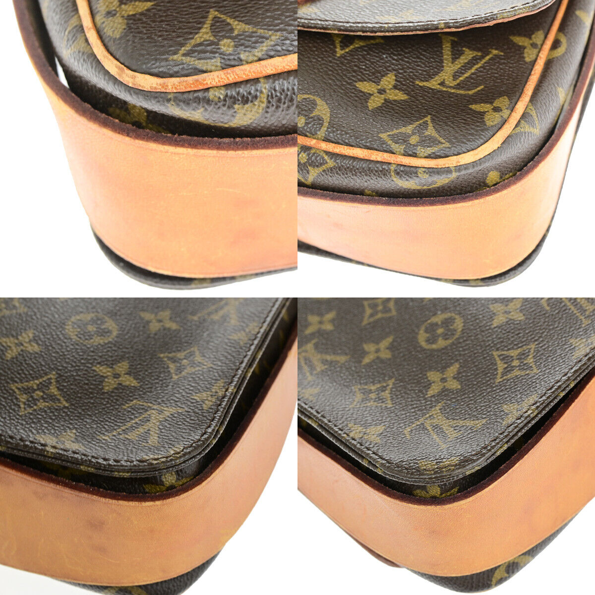 LOUIS VUITTON Cartouchiere MM Shoulder Bag Monogram Leather Brown M51253 32YF045