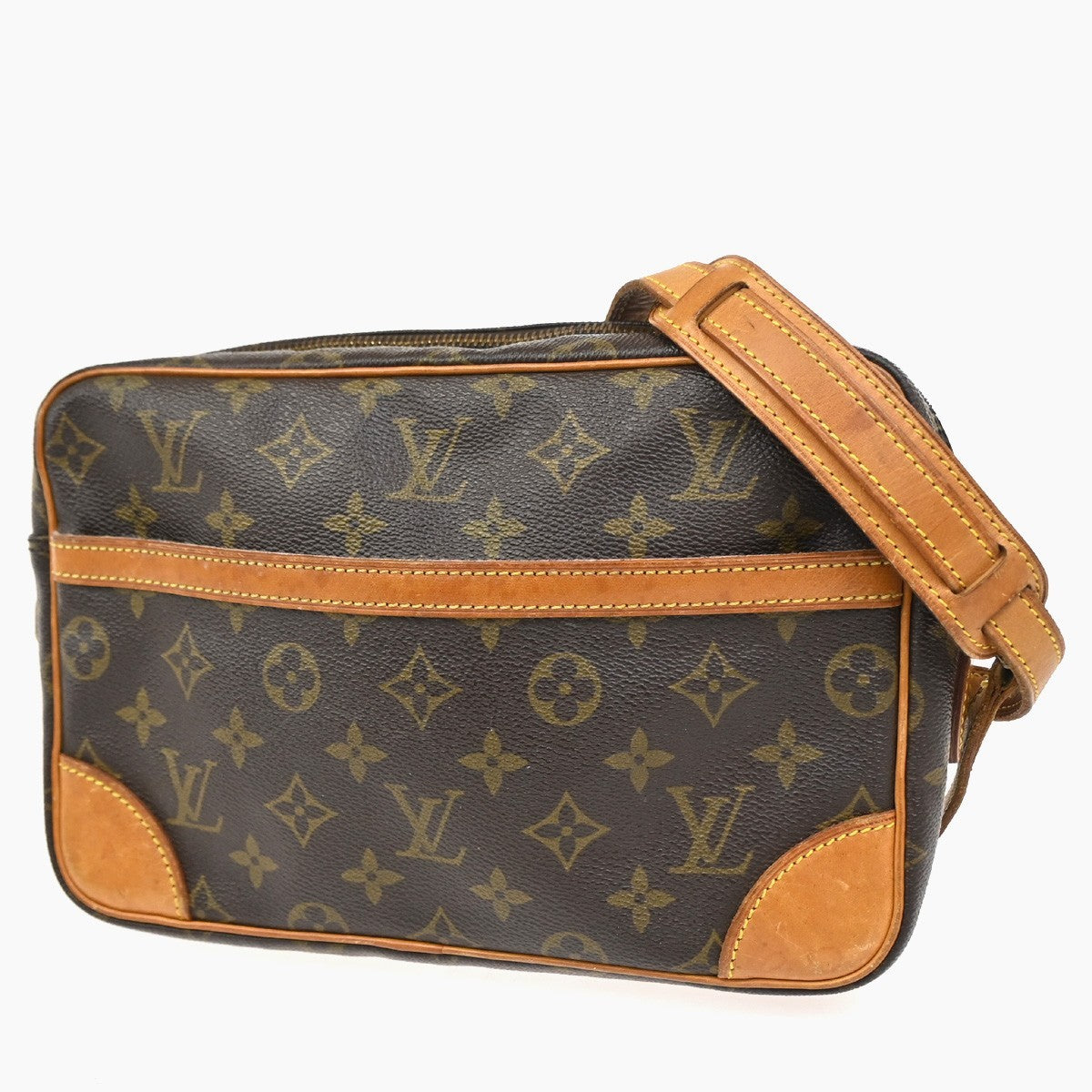 LOUIS VUITTON Trocadero 27 Shoulder Bag Monogram Leather Brown M51274 34KD218