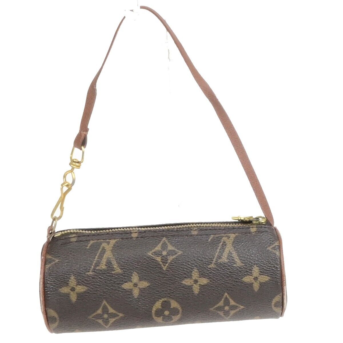 LOUIS VUITTON Logo Papillon Pouch Hand Bag Monogram Leather BN M51380 62ED983