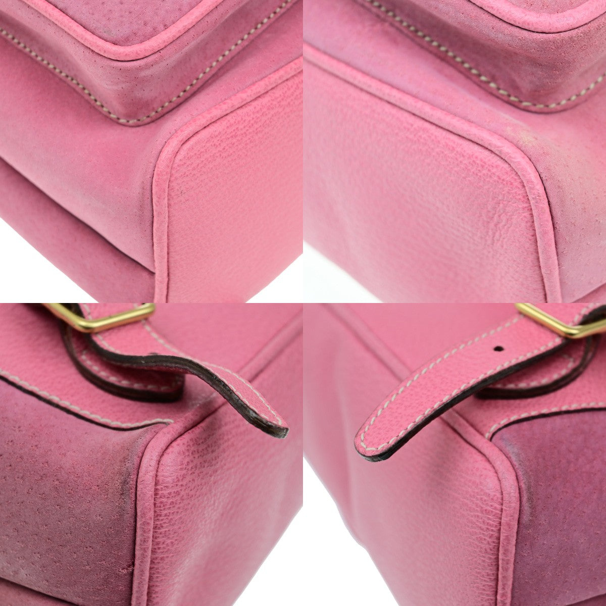 GUCCI Logo Bamboo Drawstring Backpack Bag Suede Leather Pink GHW Italy 35YH129
