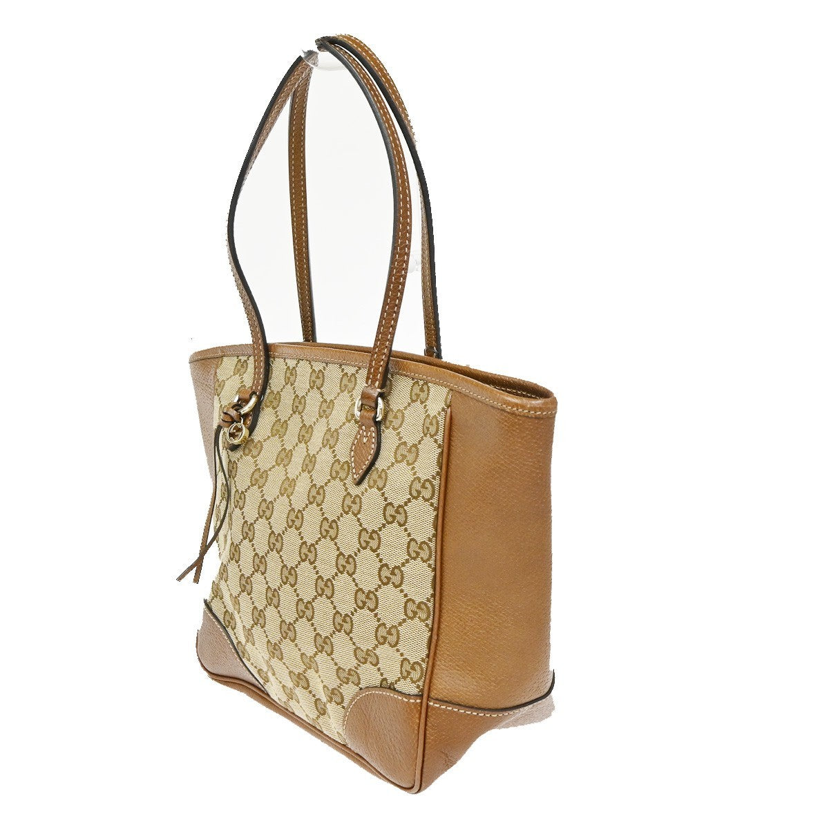 GUCCI GG 2way Shoulder Tote Bag Canvas Leather Beige GHW Italy 32KC351