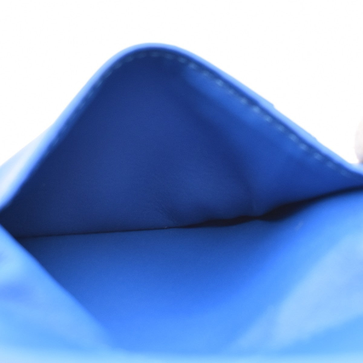 BOTTEGA VENETA Logo Intrecciato Bifold Card case Leather Black  Blue 62RL569