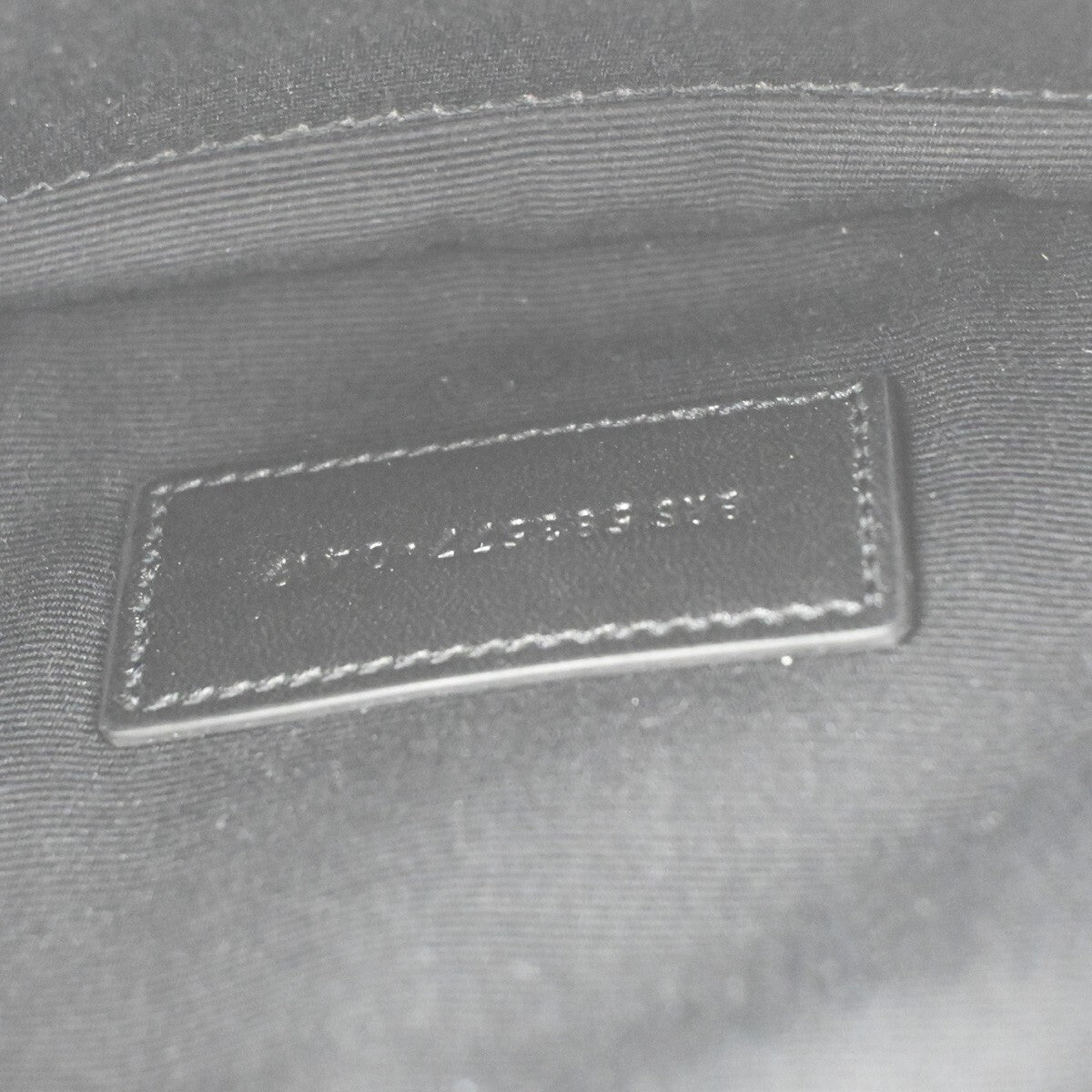 SAINT LAURENT YSL Logo Pouch Bag Leather Black SHW 69EE497