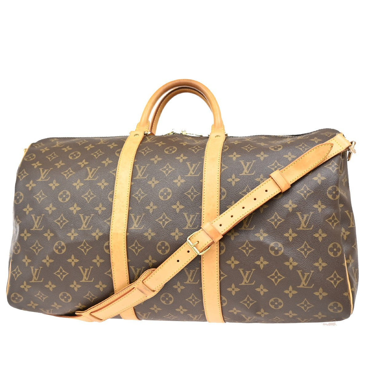 LOUIS VUITTON Keepall Bandouliere 50 2Way Hand Bag Monogram Brown M41416 97EF847