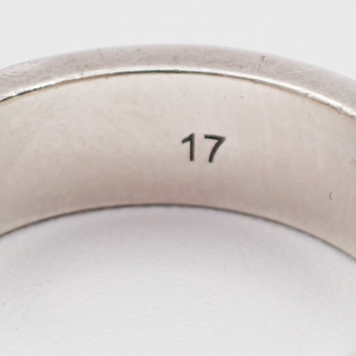 GUCCI Interlocking G Ring Ag 925 Size JP 17 US 8.5 Green Silver Italy 63YH795