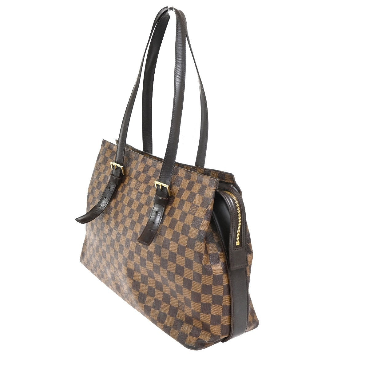 LOUIS VUITTON Chelsea Shoulder Tote Bag Damier Ebene Leather BN N51119 85CA791