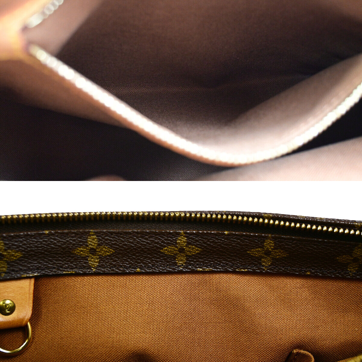 LOUIS VUITTON Cabas Piano Shoulder Bag Monogram Leather Brown M51148 11HB956