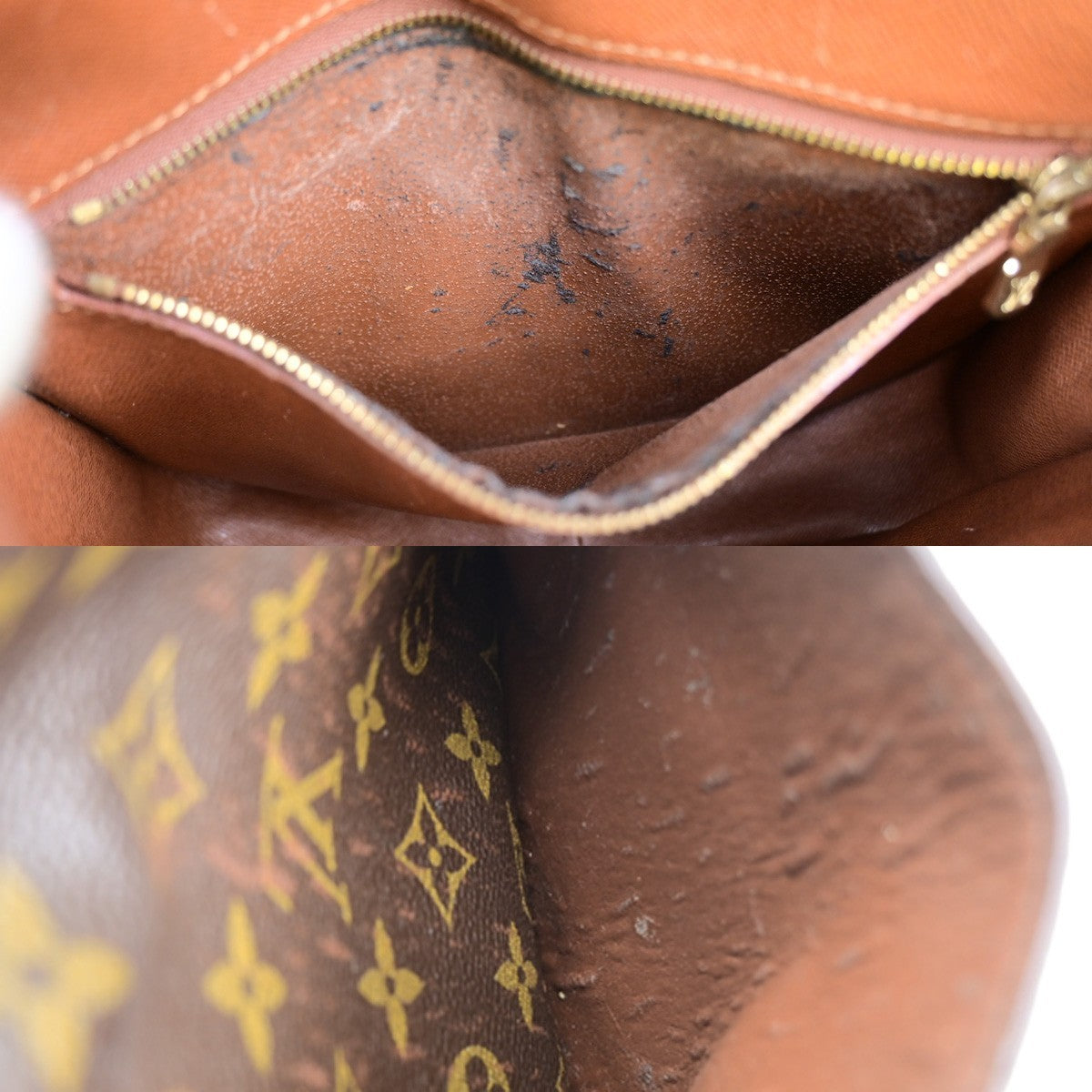 LOUIS VUITTON Saint Cloud GM Shoulder Bag Monogram Leather Brown M51242 34MA698