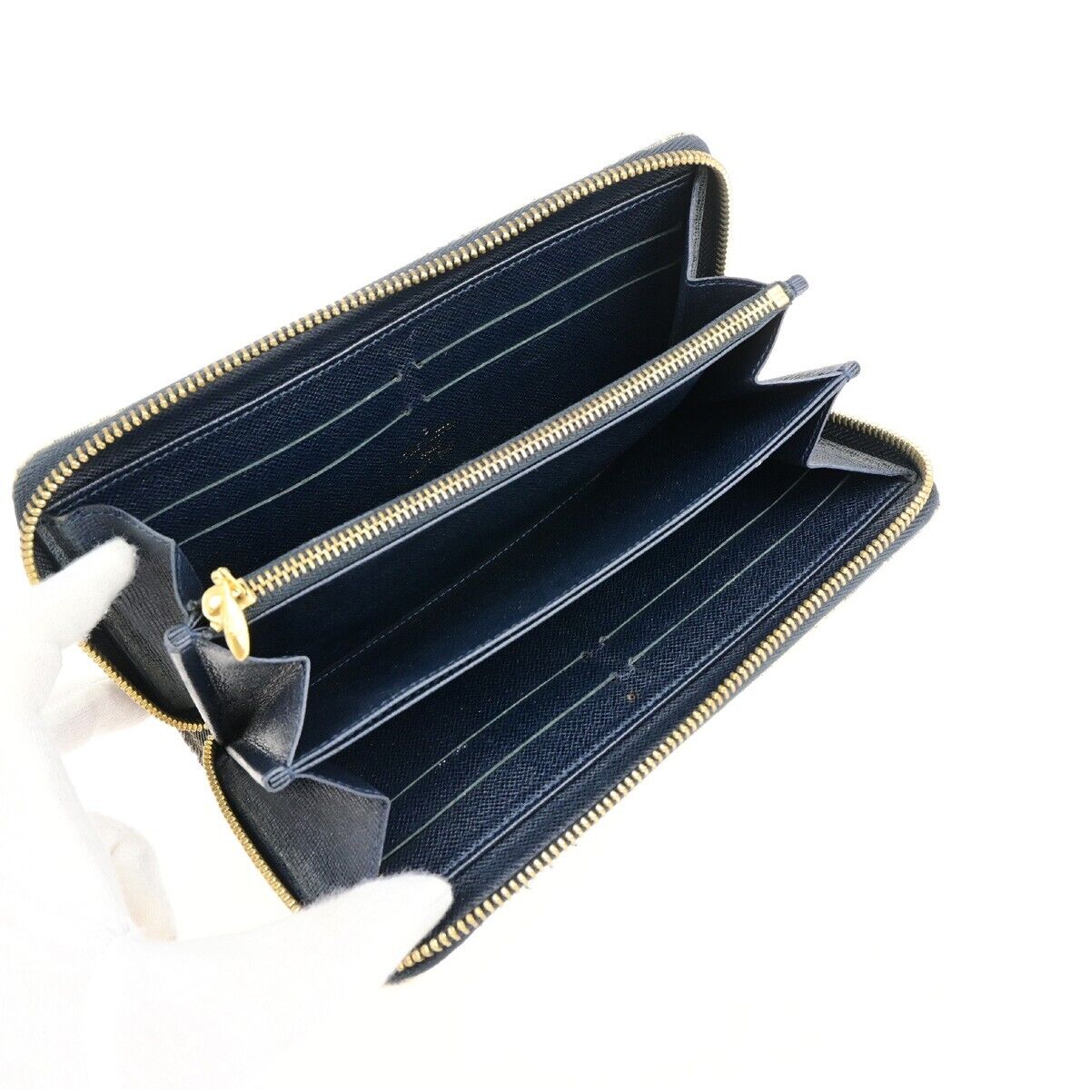 LOUIS VUITTON LV Zippy Wallet Monogram Ideal Canvas Leather Gray M63010 04EC258