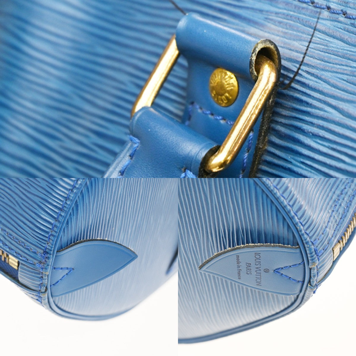 LOUIS VUITTON Keepall 45 Travel Hand Bag Epi Leather Blue France M42975 77RQ041