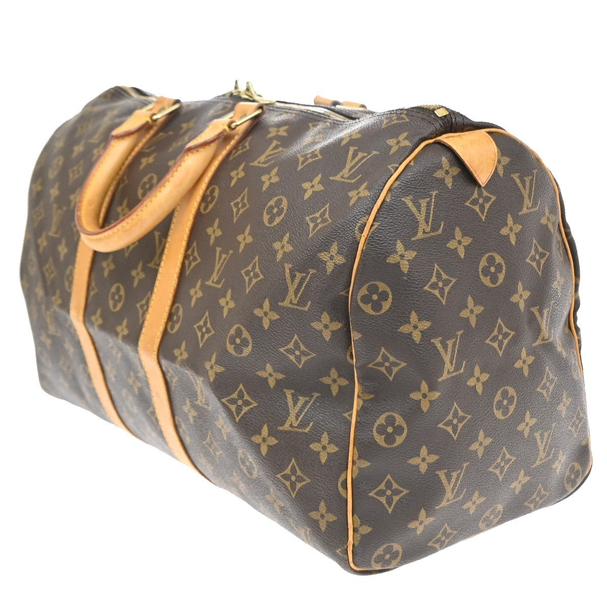 LOUIS VUITTON Keepall 45 Travel Hand Bag Monogram Leather Brown M41428 96YJ208