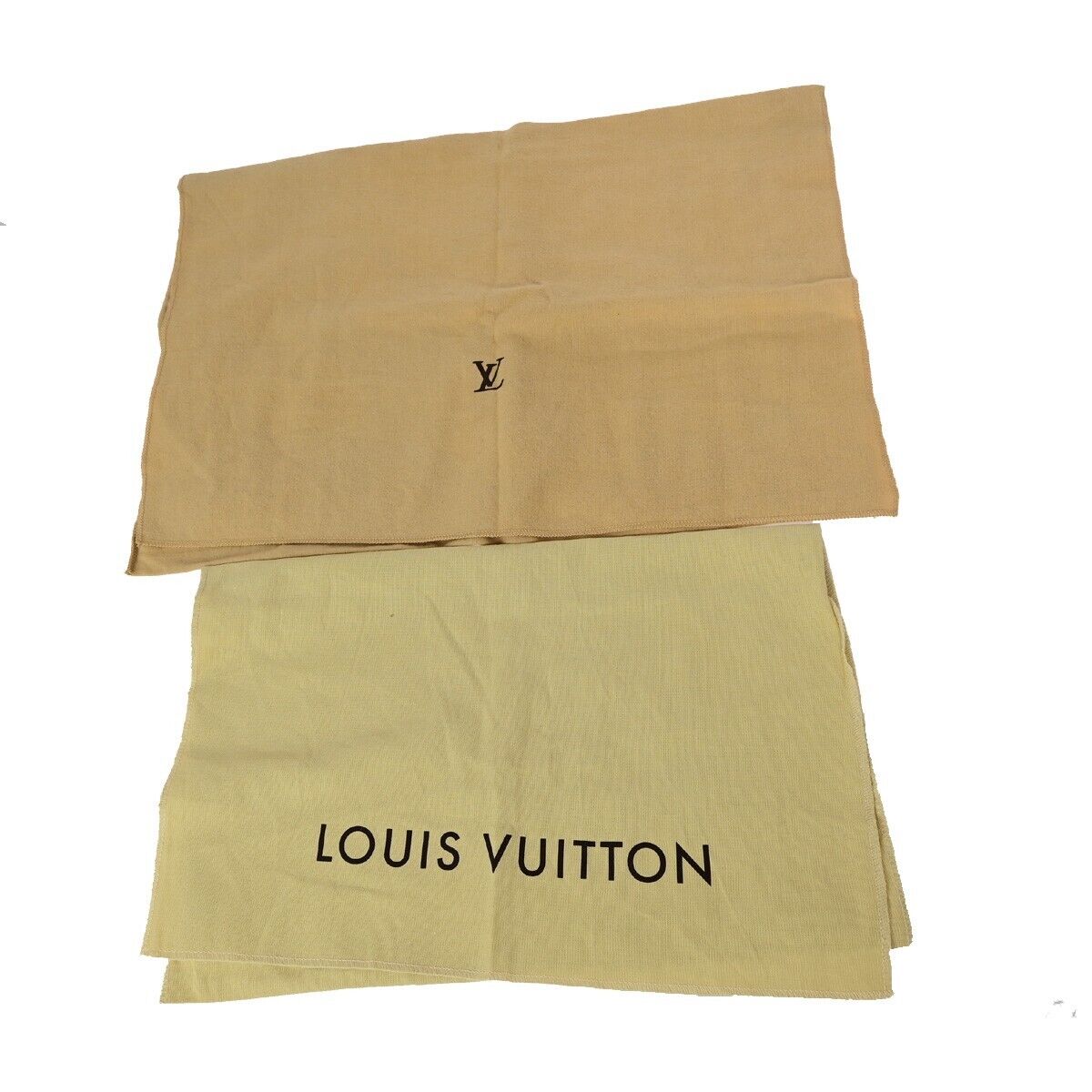LOUIS VUITTON Logo 10 Set Dust Bag Drawstring Canvas Cotton Beige Brown 09FA767