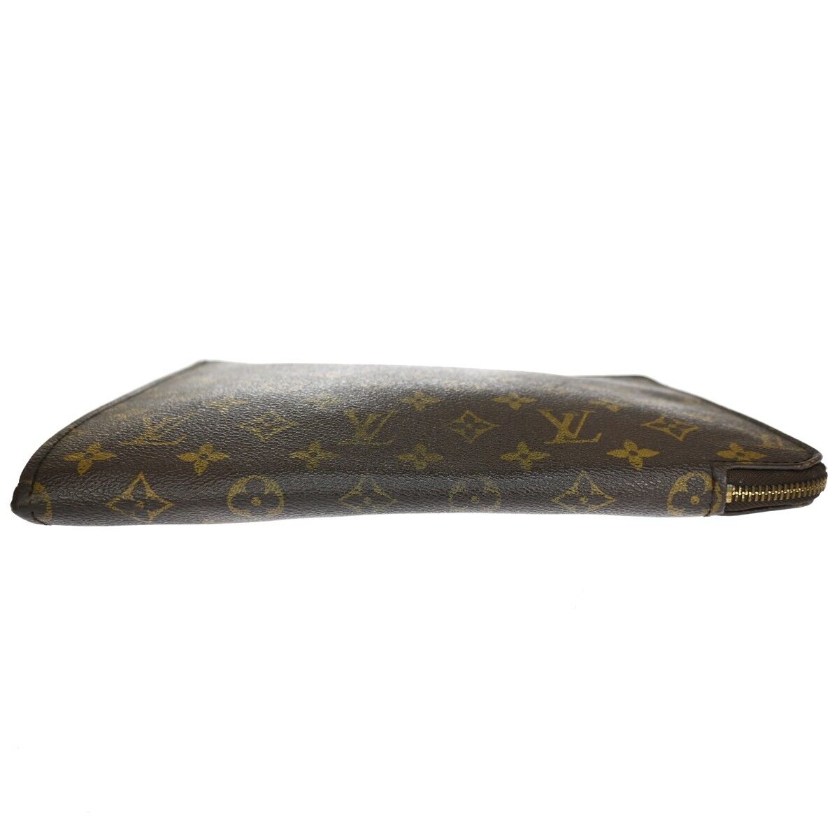 LOUIS VUITTON Poche Documents Clutch Bag Monogram Leather Brown M53457 67EA254