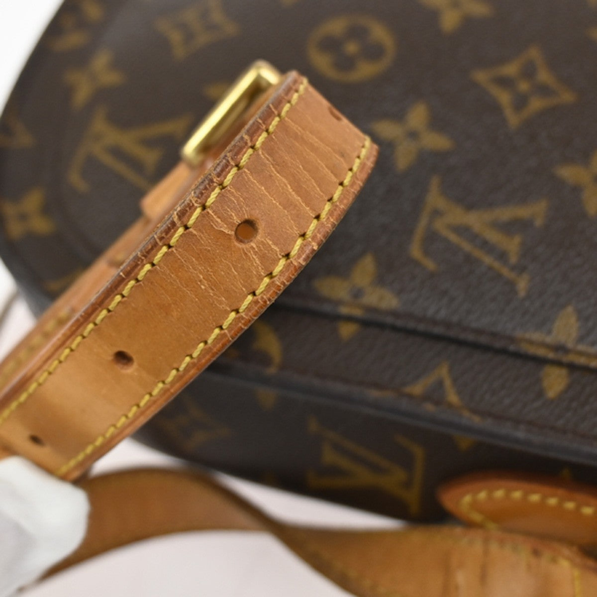 LOUIS VUITTON Saint Cloud GM Shoulder Bag Monogram Leather Brown M51242 34YJ084