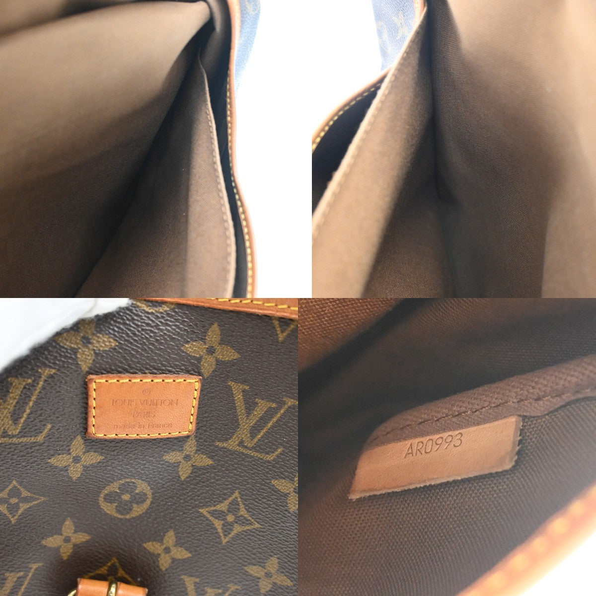 LOUIS VUITTON Saumur 35 Shoulder Bag Monogram Leather BN France M42254 74KC553