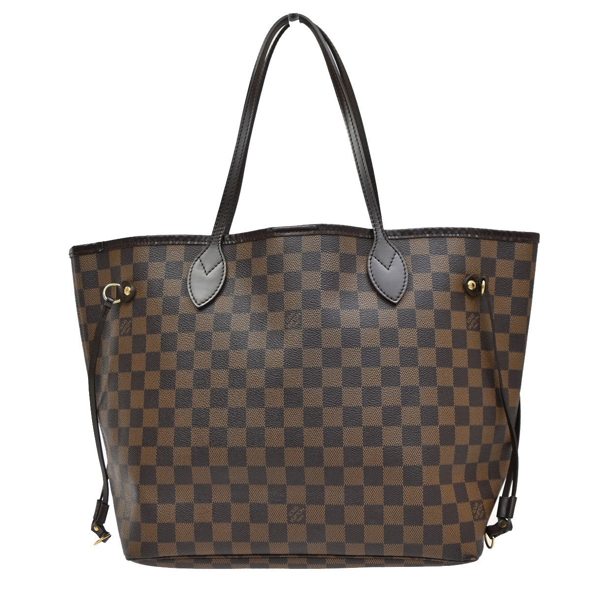 LOUIS VUITTON Neverfull MM Shoulder Bag Damier Ebene Leather BN N51105 53DA197