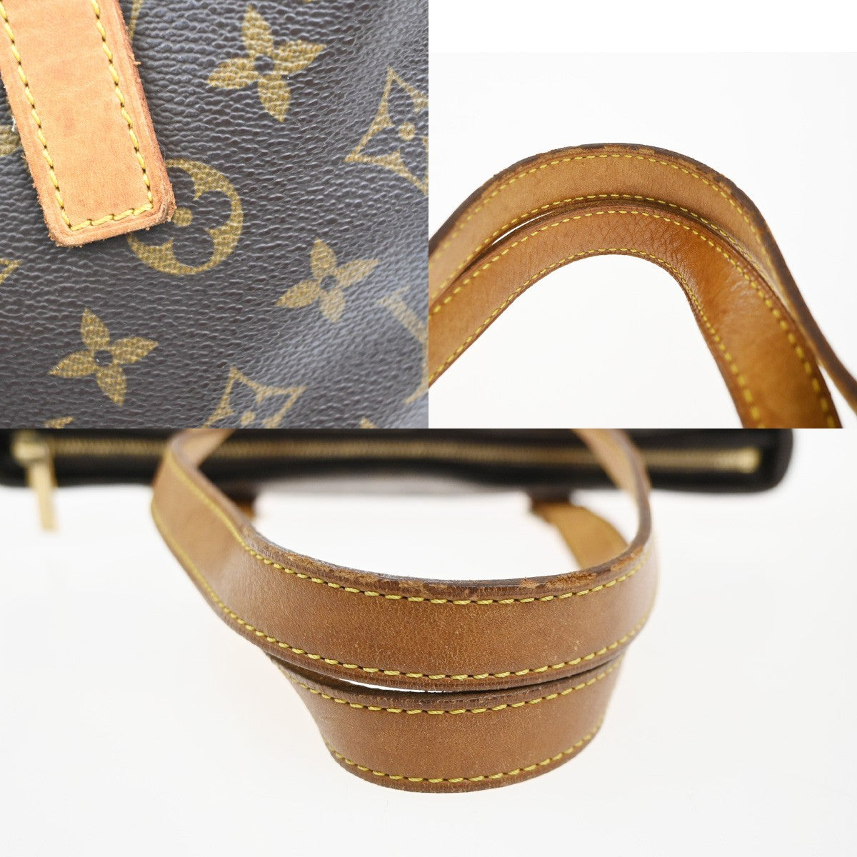 LOUIS VUITTON Cabas Piano Shoulder Bag Monogram Leather Brown M51148 87MA529