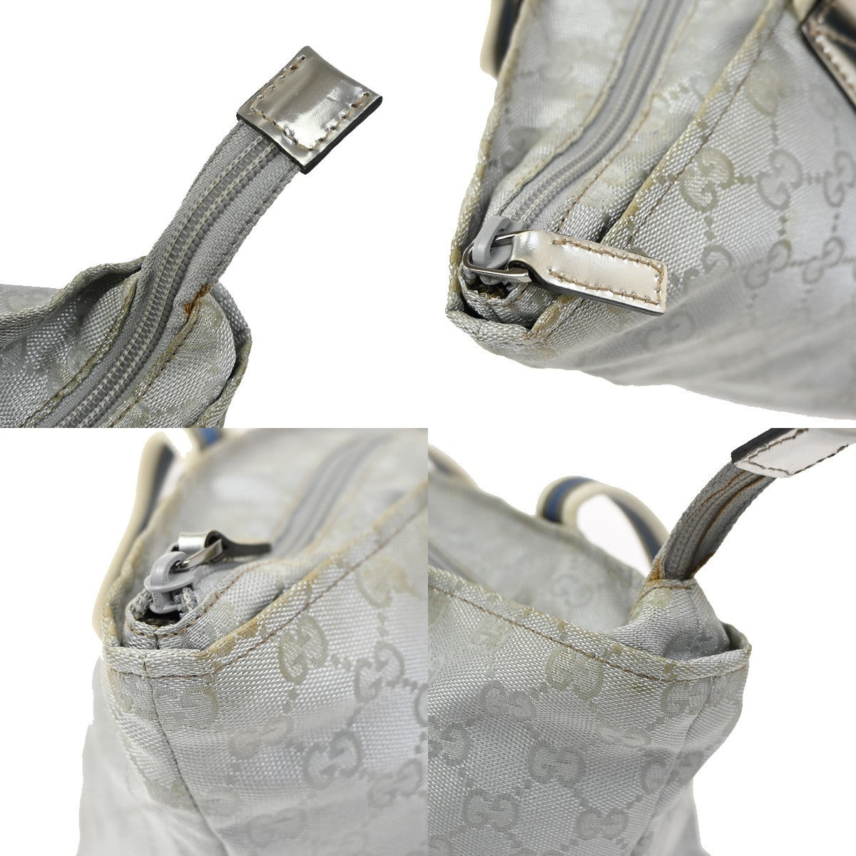 GUCCI Sherry GG Pattern Shoulder Hand Bag Canvas Patent Leather SR SHW 38YH961