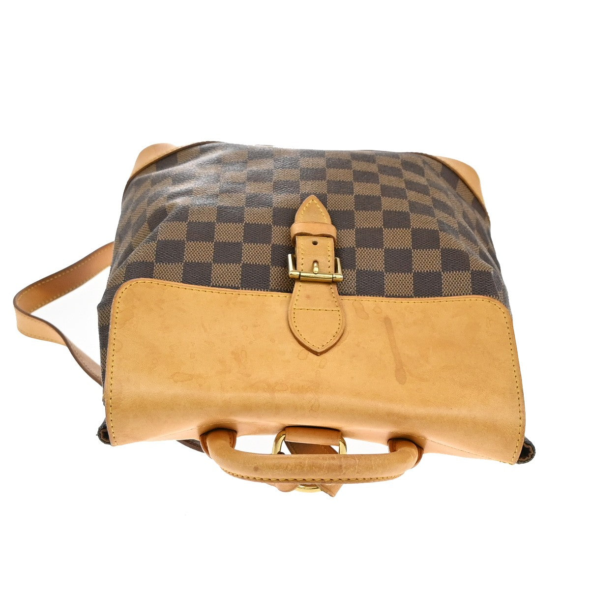 LOUIS VUITTON Logo Arlequin Backpack Bag Damier Ebene Brown N99038 13YH382