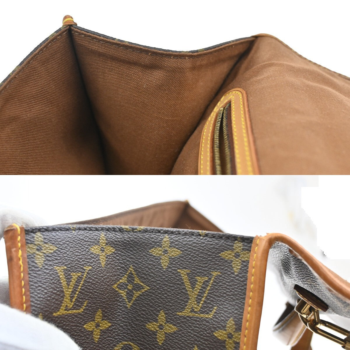 LOUIS VUITTON Beverly Hand Bag Briefcase Monogram Leather Brown M51121 77EE237