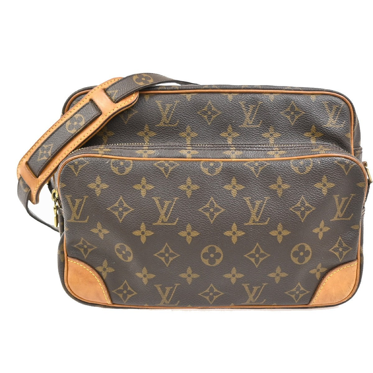 LOUIS VUITTON Nile Crossbody Shoulder Bag Monogram Leather Brown M45244 73TA643