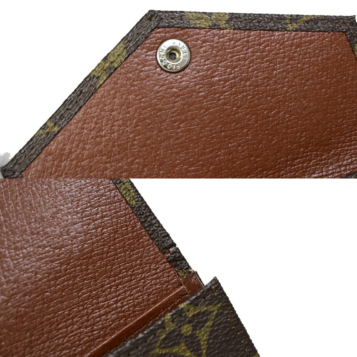 LOUIS VUITTON Porte Monnaie Billet Wallet Monogram Leather Brown M61660 09EB529