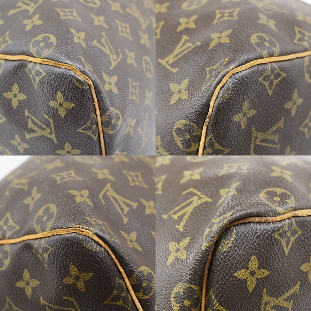 LOUIS VUITTON Keepall 55 Travel Hand Bag Monogram Leather Brown M41424 35YJ255