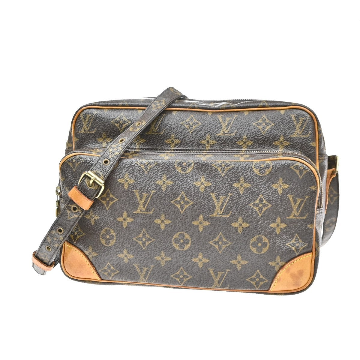 LOUIS VUITTON Nile Crossbody Shoulder Bag Monogram Leather Brown M45244 70SA024