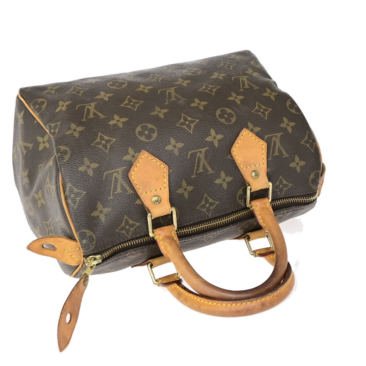 LOUIS VUITTON Speedy 25 Travel Hand Bag Monogram Leather Brown M41528 87SJ433