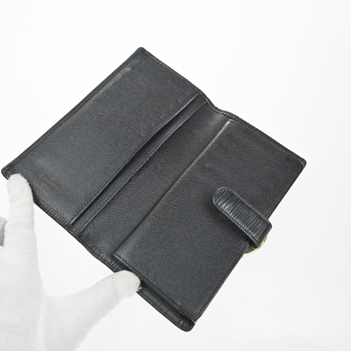LOUIS VUITTON Continental Viennois Long Bifold Wallet Epi Black M63252 05KP381