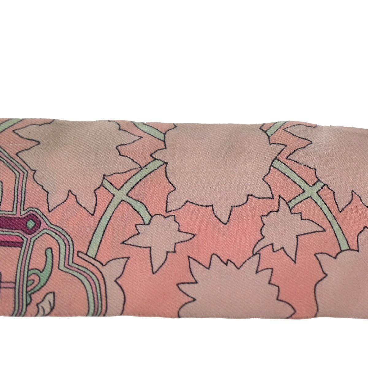 HERMES Twilly Scarf " Tapis Persans " 100% Silk Pink France 63RQ093