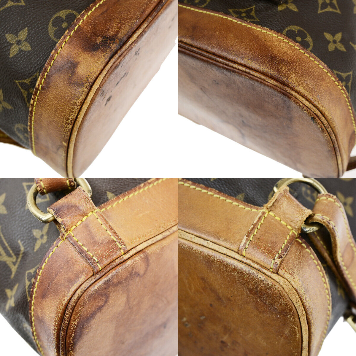 LOUIS VUITTON Montsouris GM Backpack Bag Monogram Leather Brown M51135 85YG509