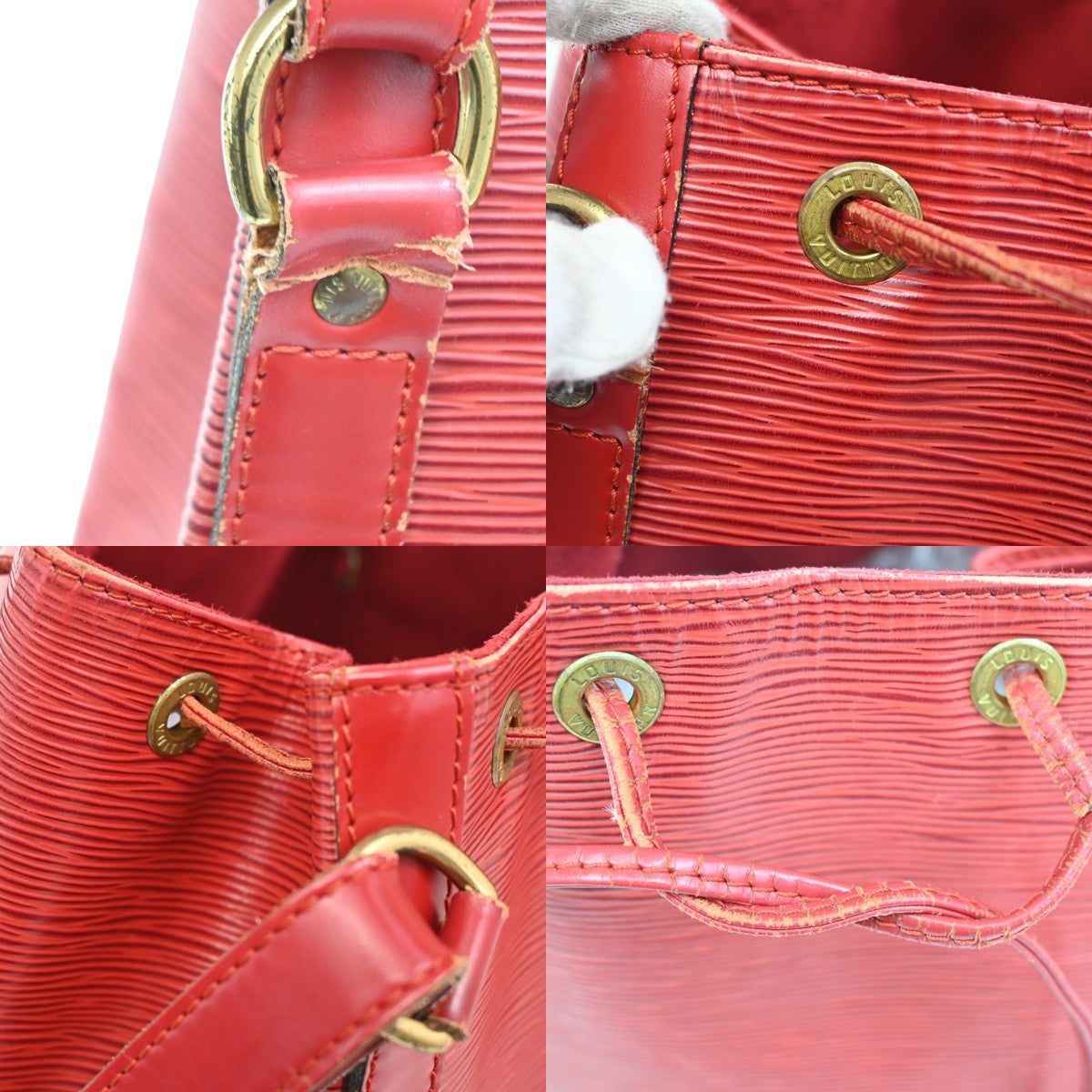 LOUIS VUITTON Noe GM LV Drawstring Shoulder Bag Epi Leather Red M44007 69KB506