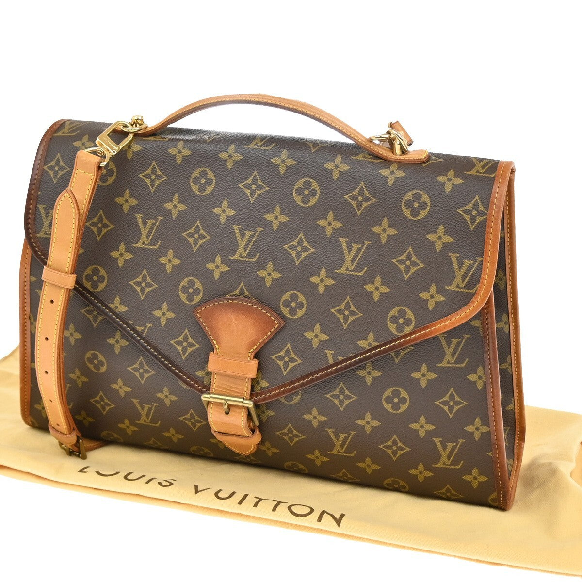 LOUIS VUITTON Beverly Hand Bag Briefcase Monogram Leather Brown M51121 77EE237