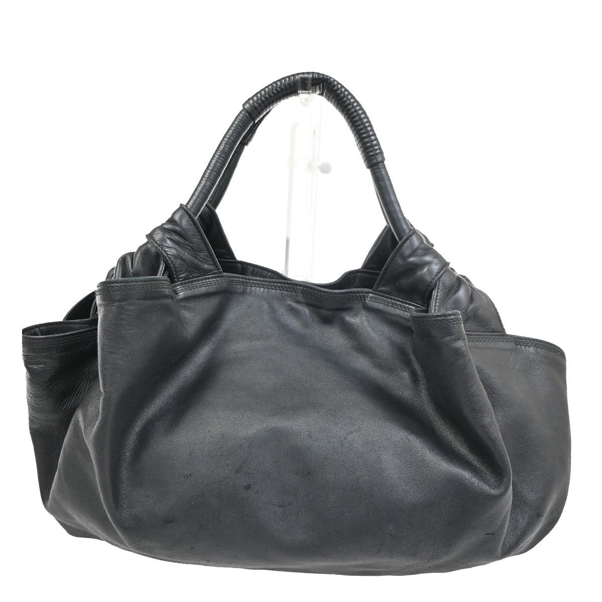 LOEWE ANAGRAM Logo Aire Handbag Nappa Leather Black SHW Spain 84CA580