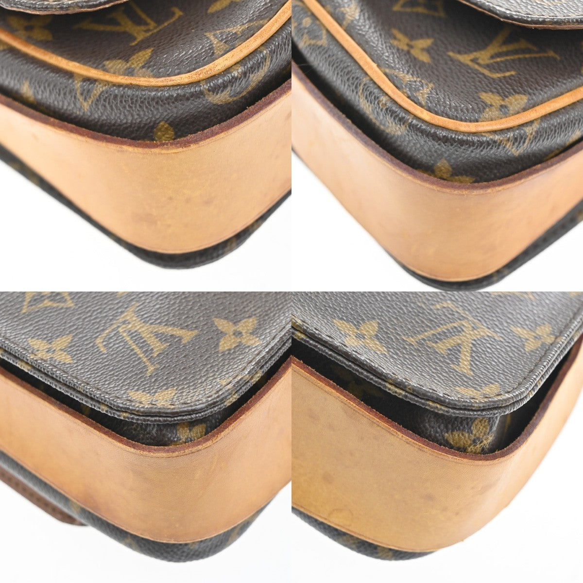 LOUIS VUITTON Cartouchiere MM Shoulder Bag Monogram Leather Brown M51253 85CA683